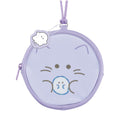 CRUX Obakene Purple Cat Round Clear Coin Purse with Strap