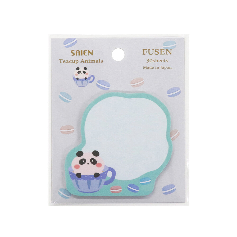 SAIEN Teacup Animals Panda Sticky Notes – 30 Sheets