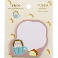 SAIEN Teacup Animals Hedgehog Sticky Notes – 30 Sheets