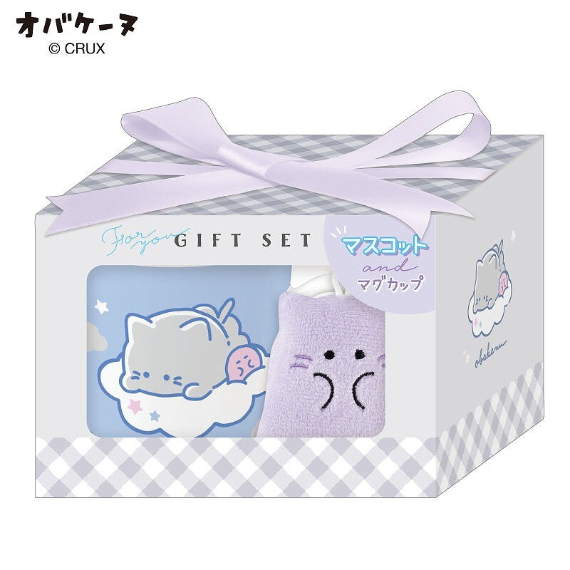 CRUX Obakene Cat Mug with Mascot Gift Set
