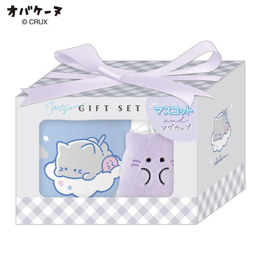 CRUX Obakene Cat Mug with Mascot Gift Set