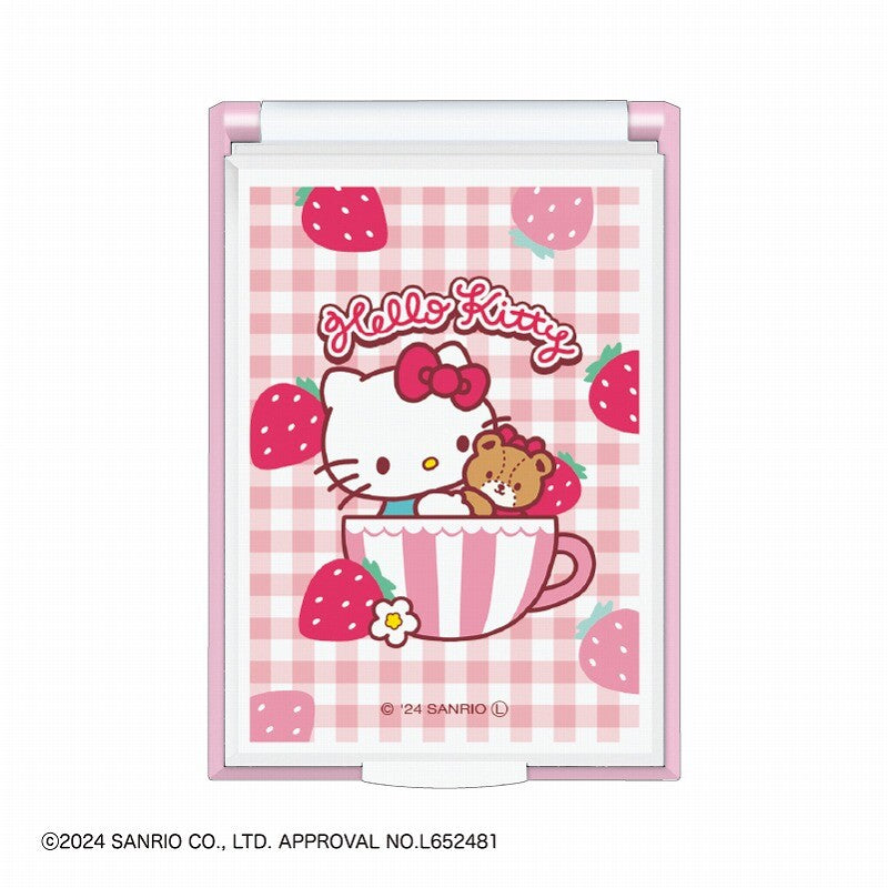 Sanrio Hello Kitty Folding Table Mirror – Strawberry Gingham