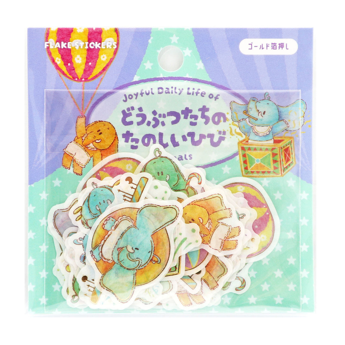 World Craft Fun Crack Elephant Flake Stickers