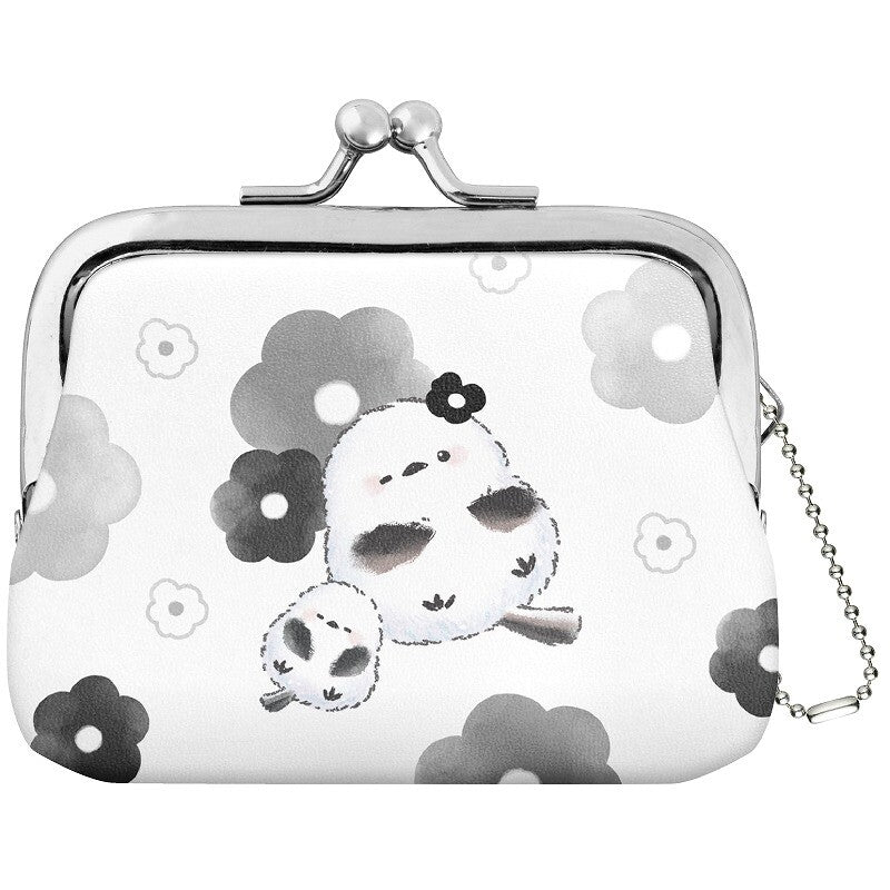 Enaga-chan Flower Kiss-Lock Gamaguchi Coin Purse
