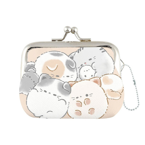 Chubby Cats Kiss-Lock Gamaguchi Coin Purse