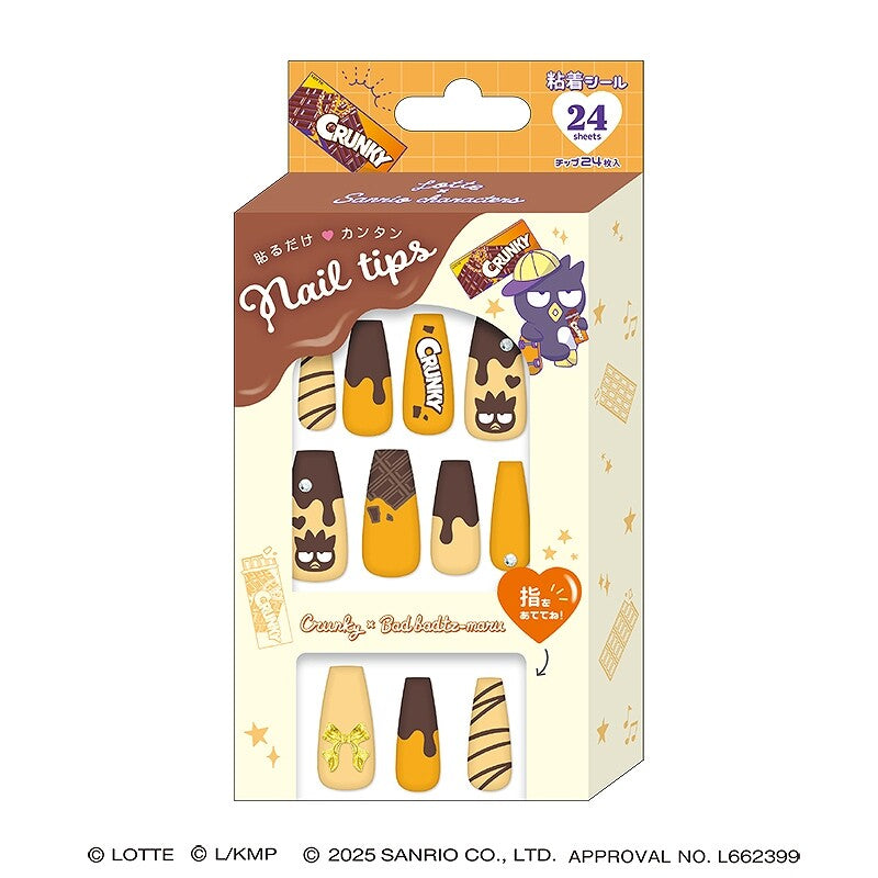 Sanrio Bad Badtz-Maru x Lotte Candy Press-On Nail Tips – 24 Pieces