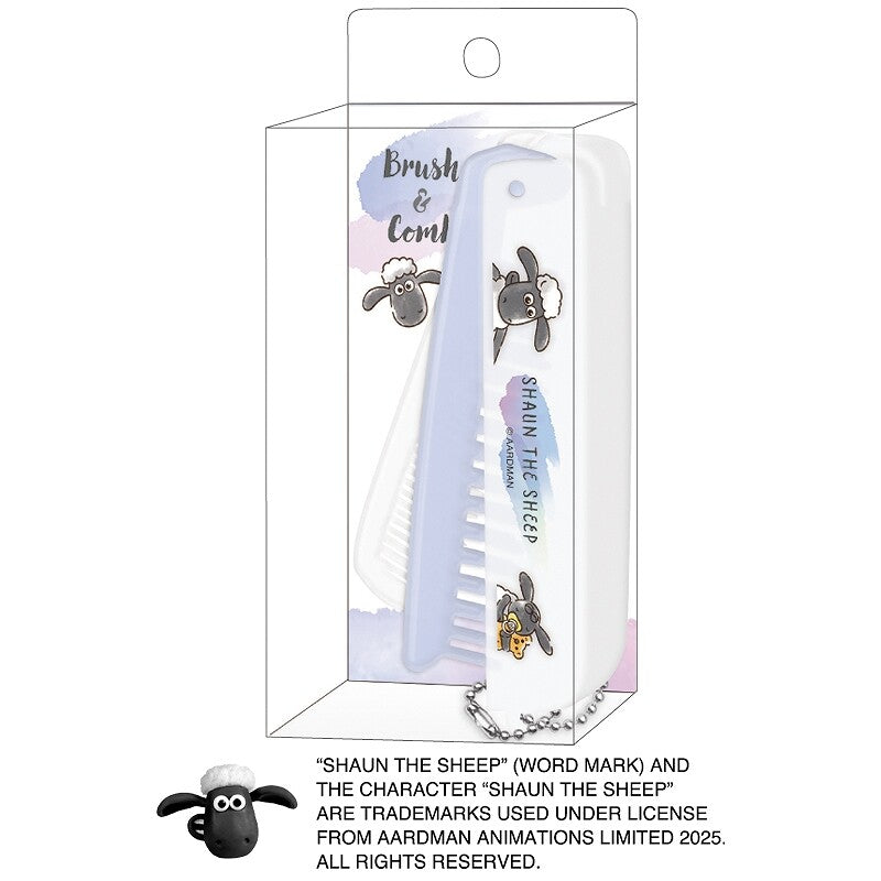 Shaun the Sheep Folding Hair Brush