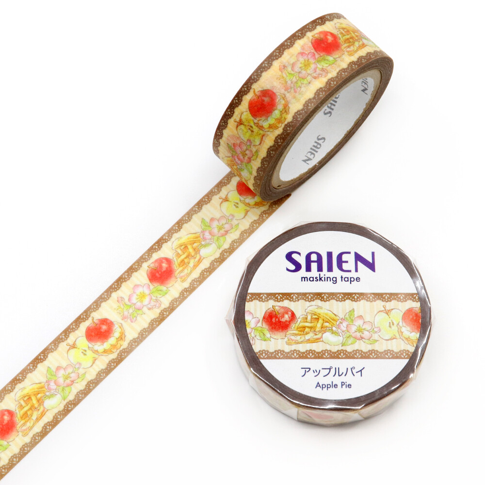 Saien Washi Tape Apple Pie 15mm x 7m