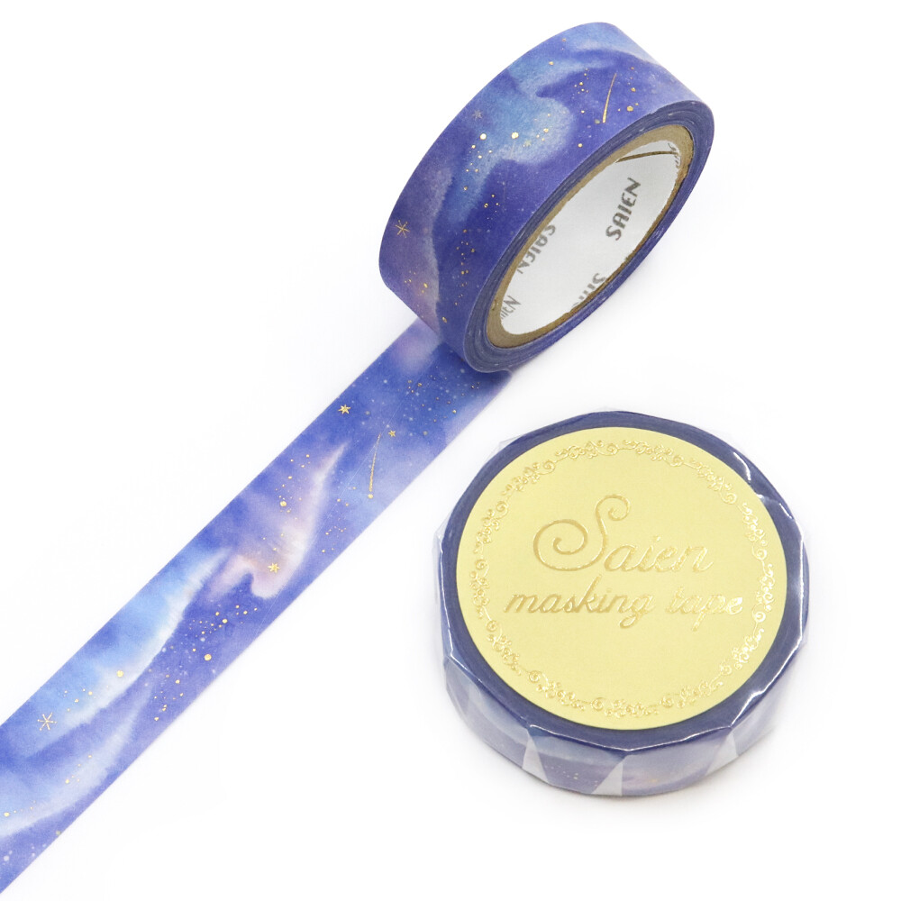 SAIEN Aurora Borealis Gold Foil Washi Tape - product photo