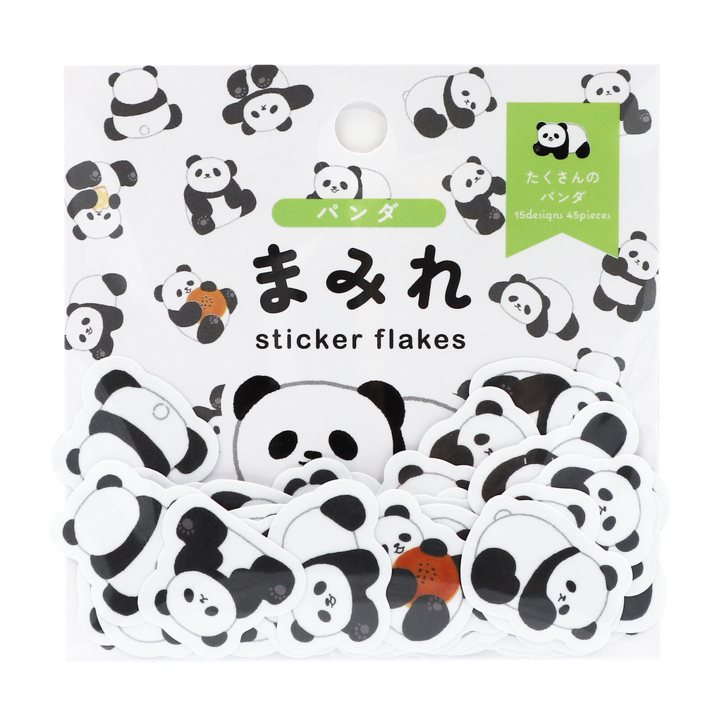 Panda Flake Sticker Pack | 45 Cute Panda Planner & Journal Stickers - product photo