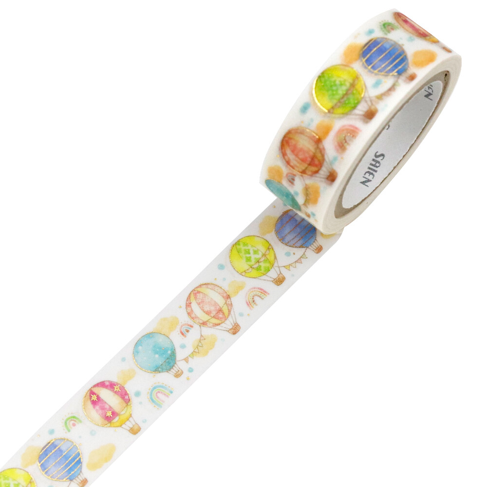 Saien Washi Tape Balloon Gold Foil 15mm x 7m