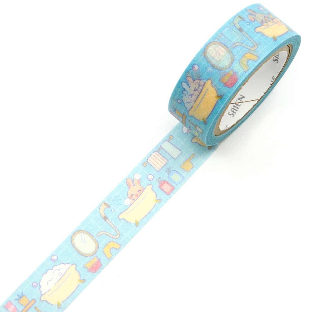 Saien Washi Tape Bath Time 15mm x 7m