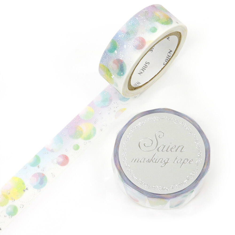 Saien Washi Tape Silver Foil 15mm x 7m