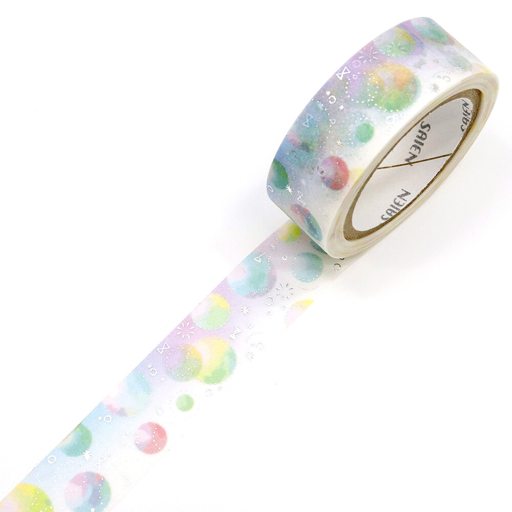 Saien Washi Tape Silver Foil 15mm x 7m