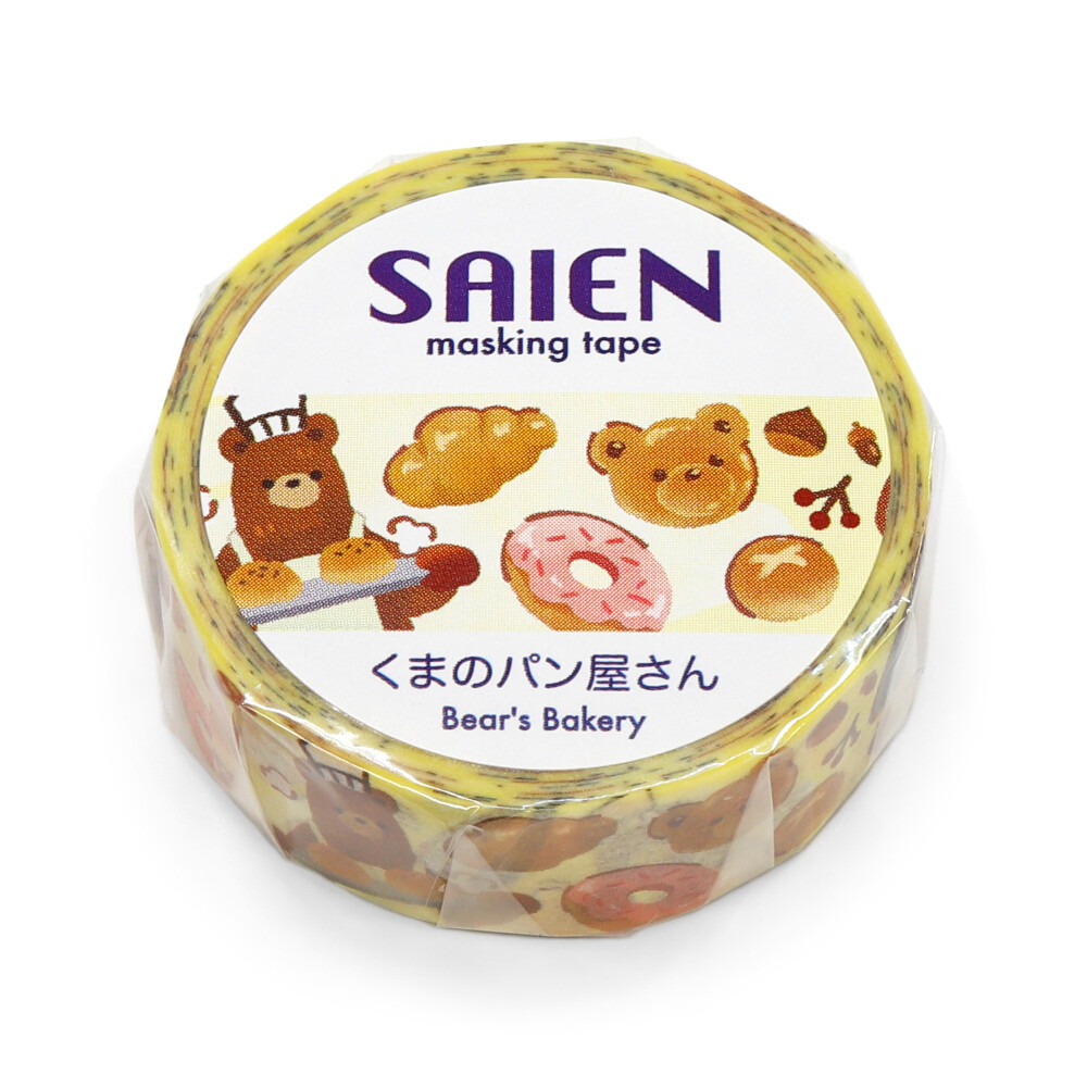 SAIEN Bear Bakery Washi Tape 15mm x 7m