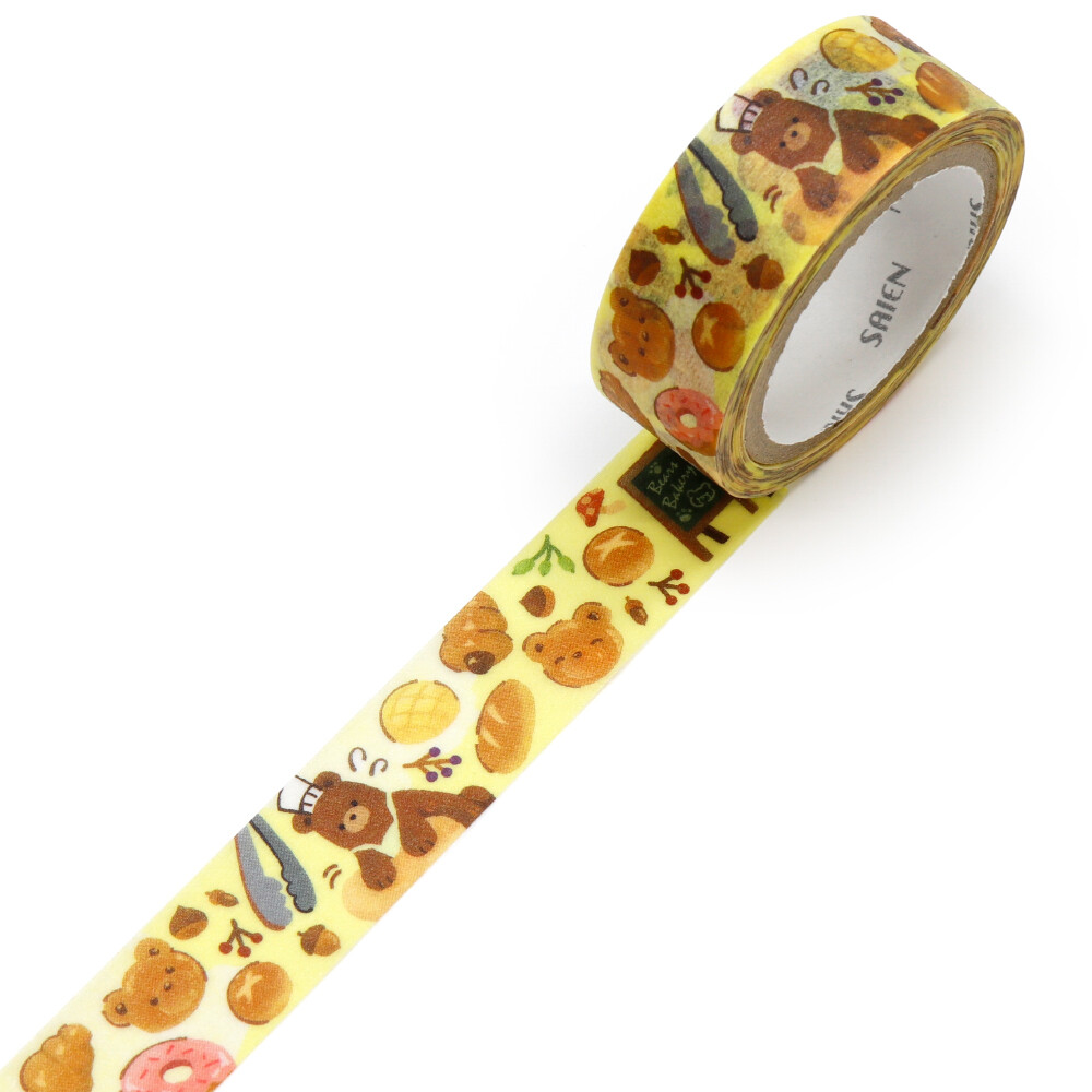 SAIEN Bear Bakery Washi Tape 15mm x 7m