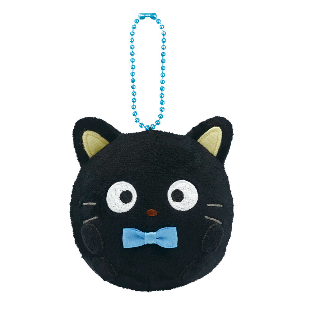 Sanrio Chococat Plush Face Keychain - Japanese Plush Mascot Charm - product photo