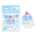 Sanrio Cinnamoroll Stand Film Sticky Notes - Cute Dessert Memo Pades - 30 Sheets - product photo