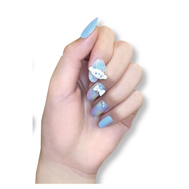 Sanrio Cinnamoroll Press-On Nail Tips - 24 Piece Cute Nail Set - product image