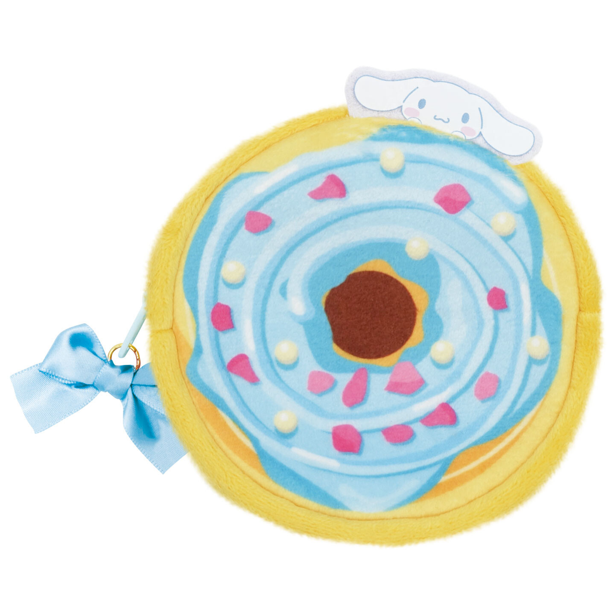 Cinnamoroll Donut Plush Pouch - Sanrio Japan Coin Purse & Cosmetic Bag - product photo