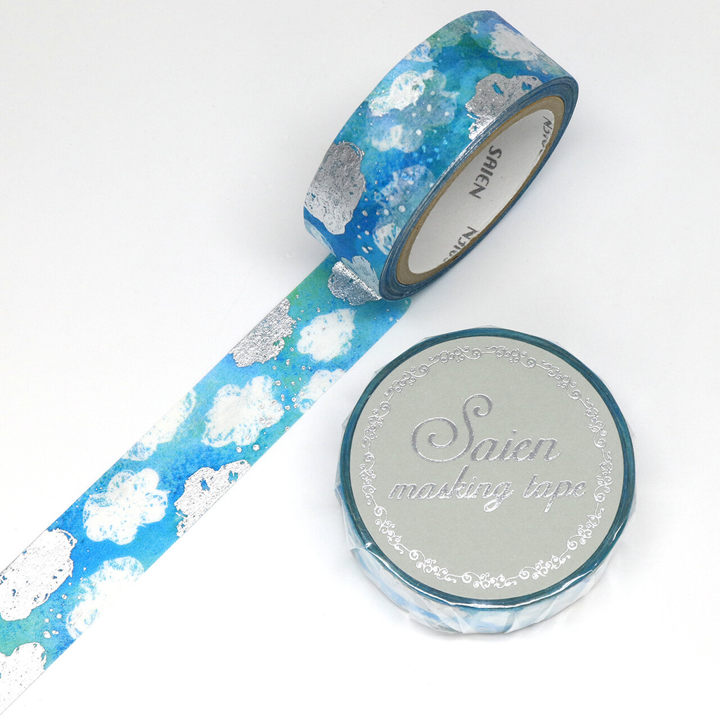 Washi Tape Cirrocumulus Silver Foil 15mm x 7m