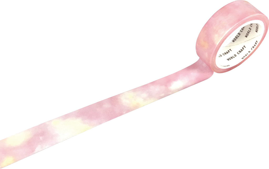Watercolor Pastel Washi Tape 15mm × 7m – Soft Pink & Cream