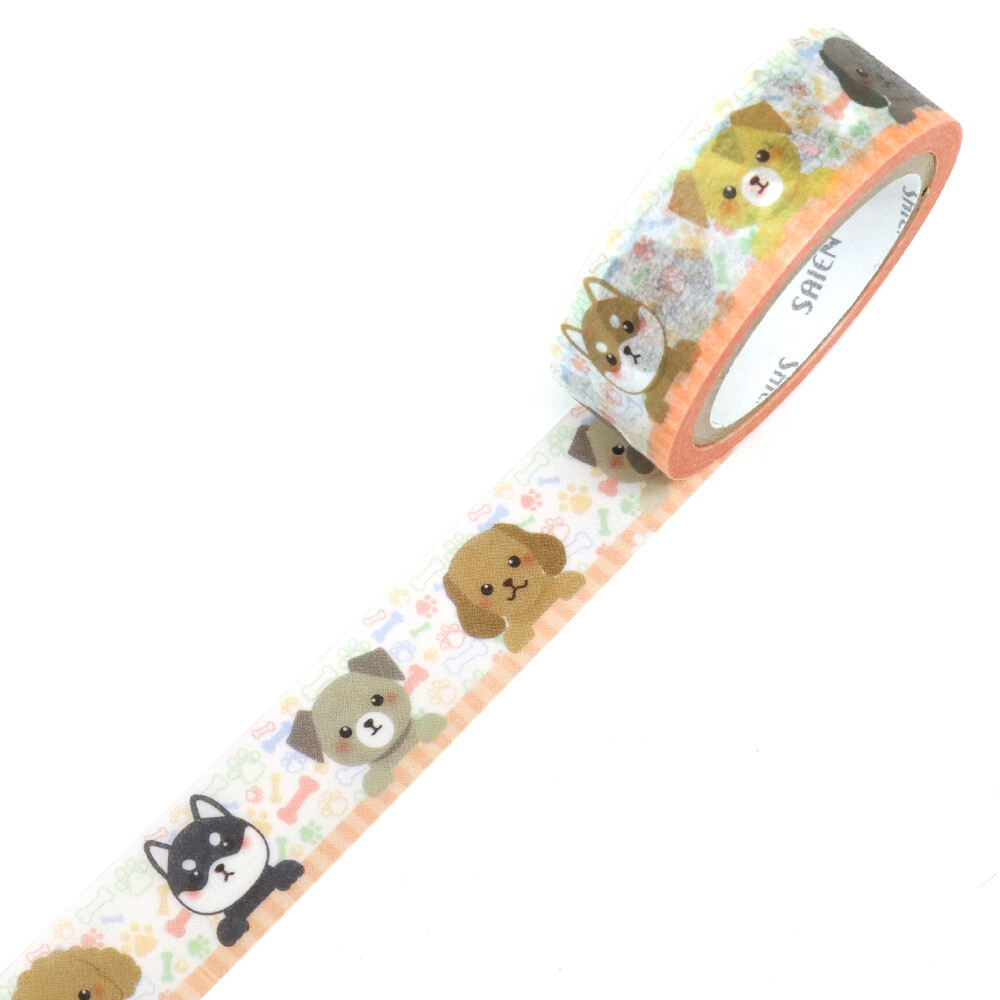 Saien Dog Washi Tape 15mm x 7m