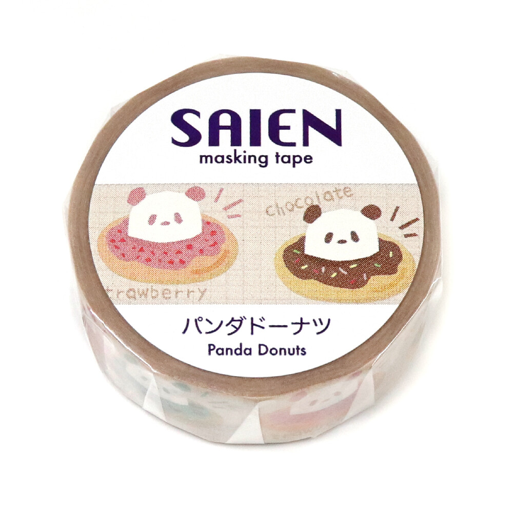SAIEN Doughnut Panda Washi Tape 15mm x 7m
