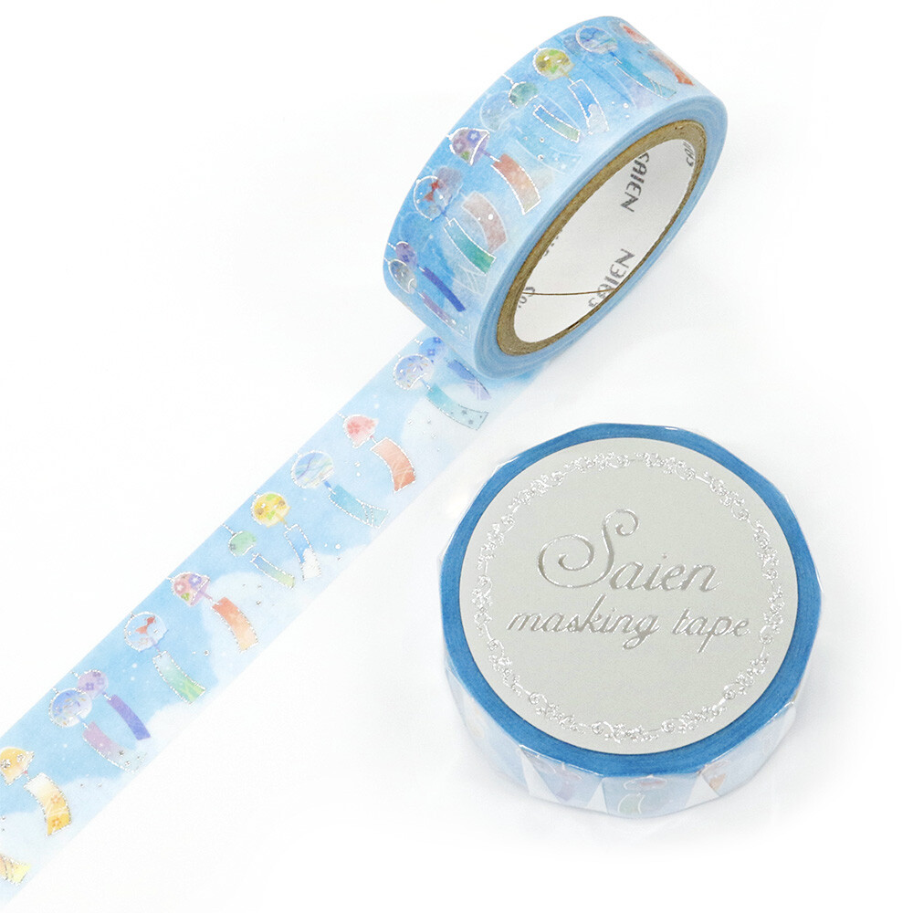 Saien Washi Tape Silver Foil 15mm x 7m – Furing