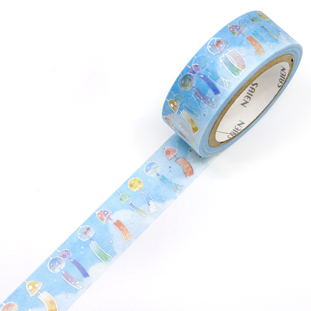 Saien Washi Tape Silver Foil 15mm x 7m – Furing