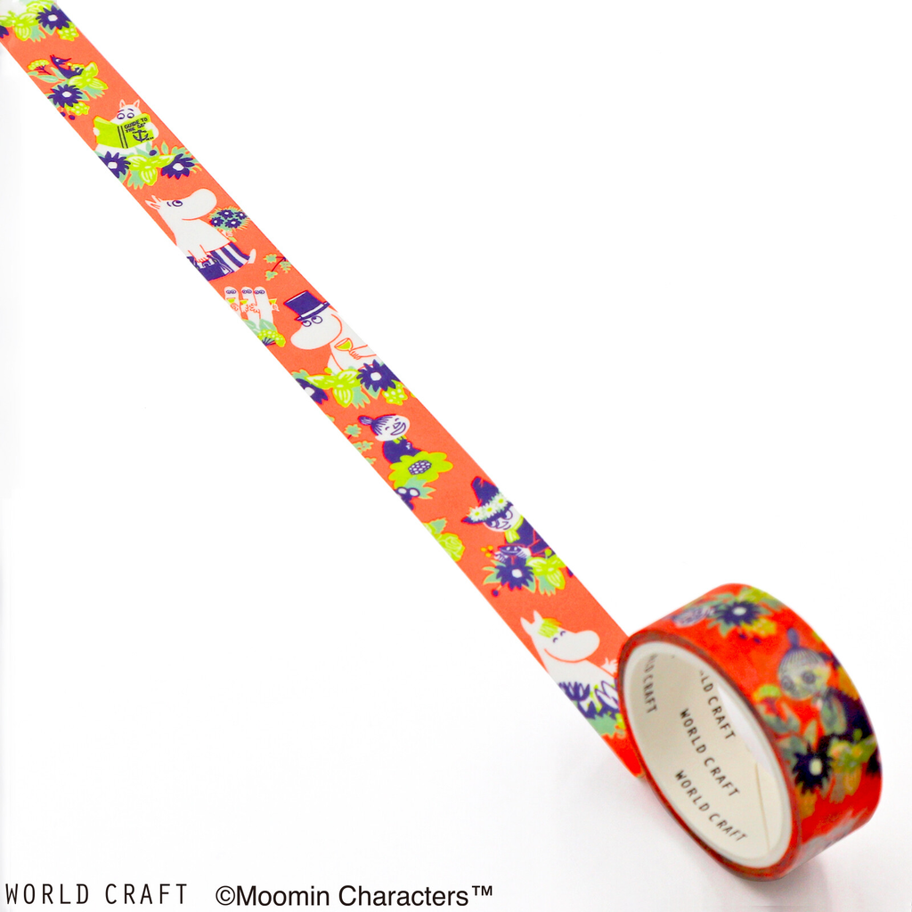 MOOMIN Orange Flower Washi Tape – 15mm x 5m