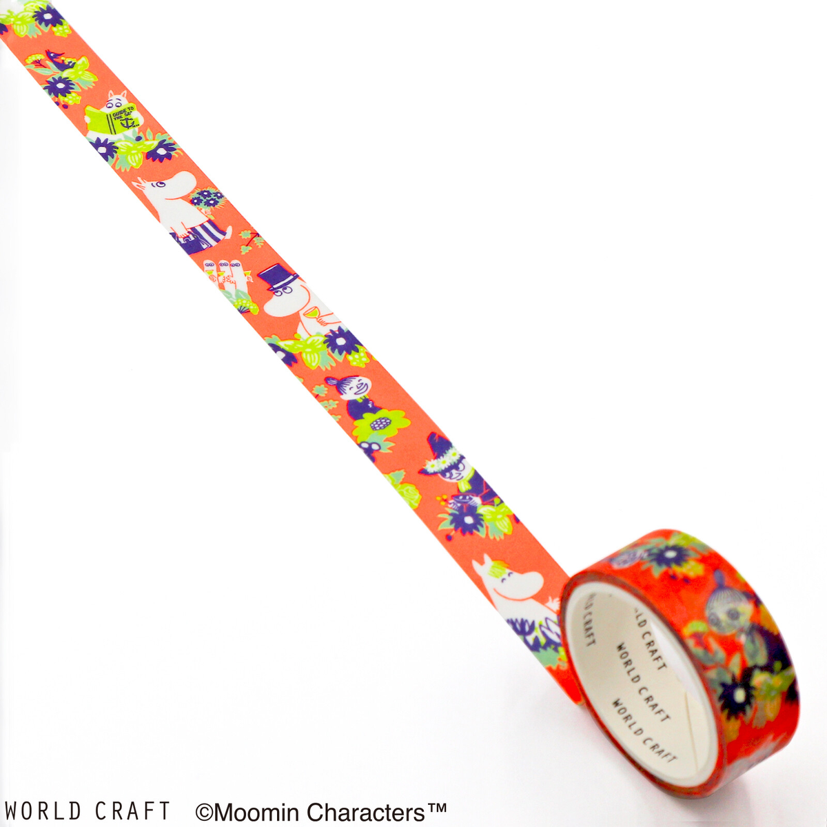 MOOMIN Orange Flower Washi Tape – 15mm x 5m