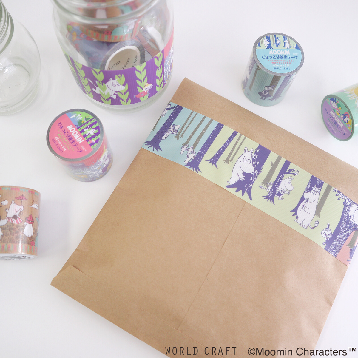Moomin Forest Washi Curing Tape 45mm x 5m