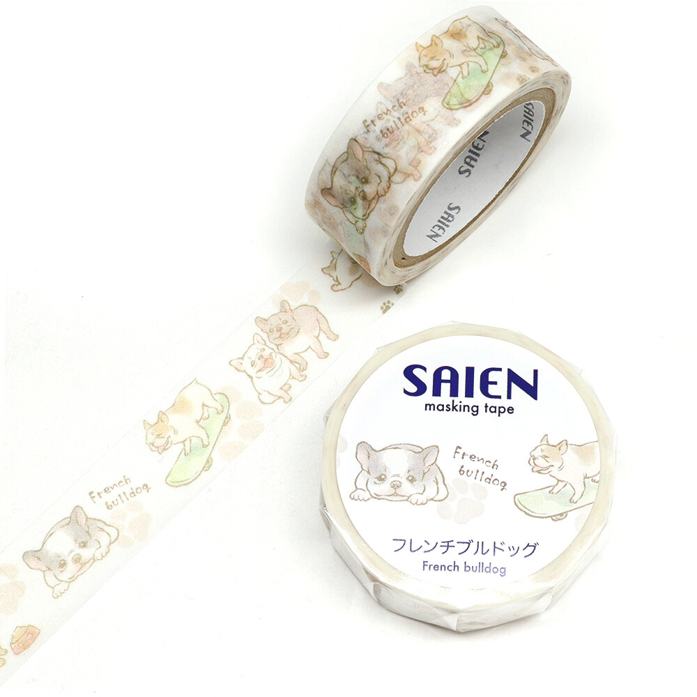 French Bulldog Washi Tape – 15mm x 7m