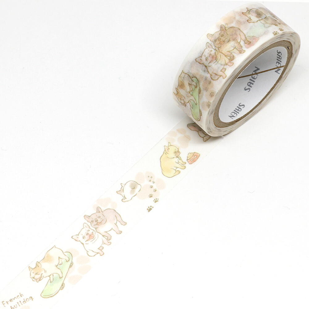 French Bulldog Washi Tape – 15mm x 7m
