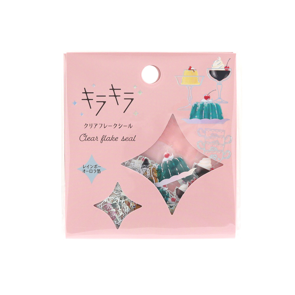 Jelly Dessert Aurora Foil Flake Sticker Pack | 36 PET Planner & Journal Stickers - product photo