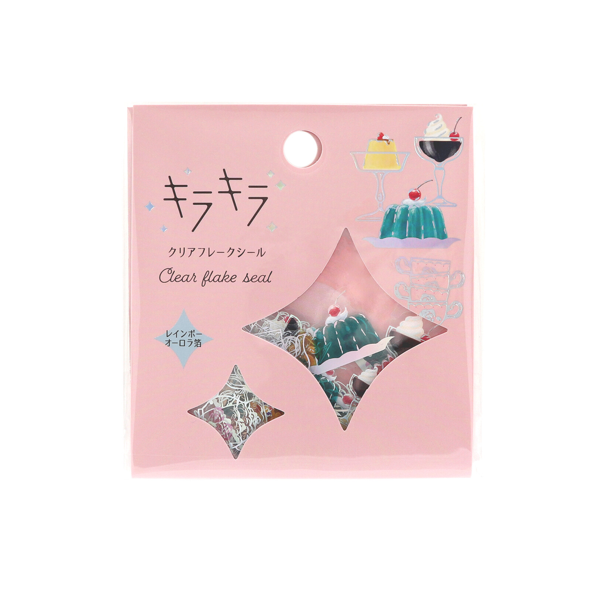 Jelly Dessert Aurora Foil Flake Sticker Pack | 36 PET Planner & Journal Stickers - product photo
