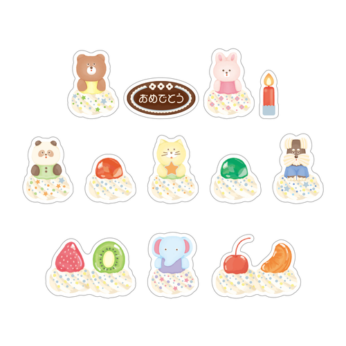Gift Butter Glitter Flake Stickers – Clear PET Planner Sticker Pack (36 Pieces) - product image