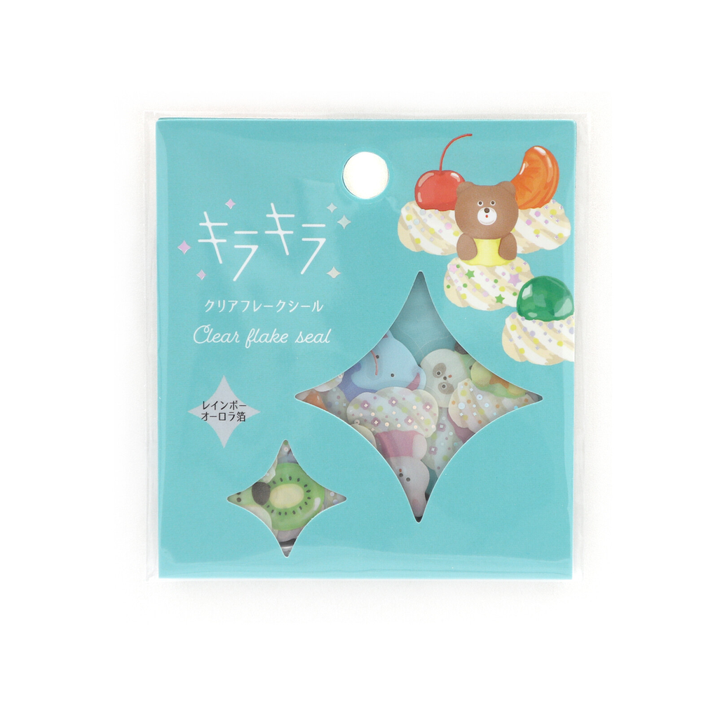 Gift Butter Glitter Flake Stickers – Clear PET Planner Sticker Pack (36 Pieces) - product photo