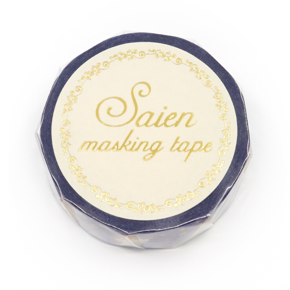 Saien Washi Tape Gold Foil Hoshi Hiroi 15mm x 7m