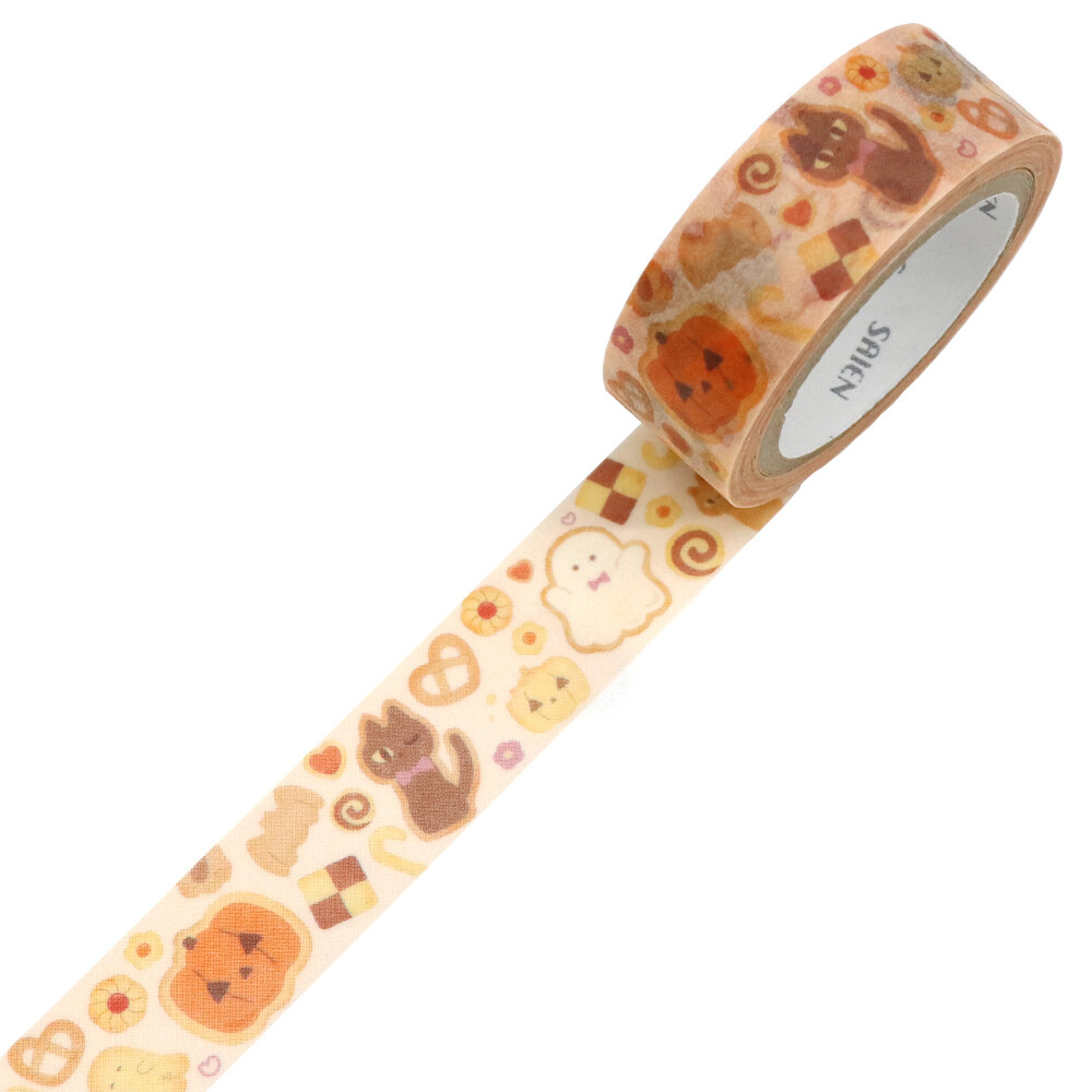 SAIEN Halloween Cookie Japanese Washi Tape 15mm x 7m - detail