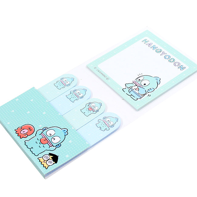 Sanrio Hangyodon sticky notes and index tabs set, side view