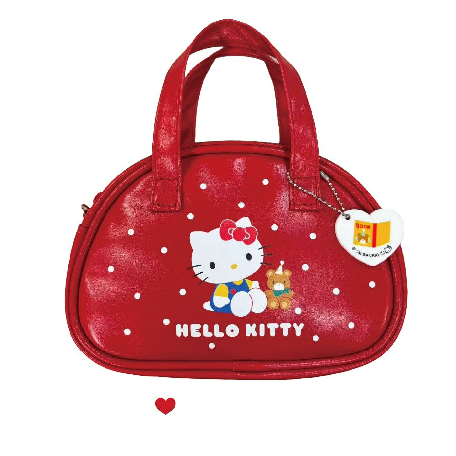 Hello Kitty Mini Boston Bag - Red Polka Dot Sanrio Purse - product photo
