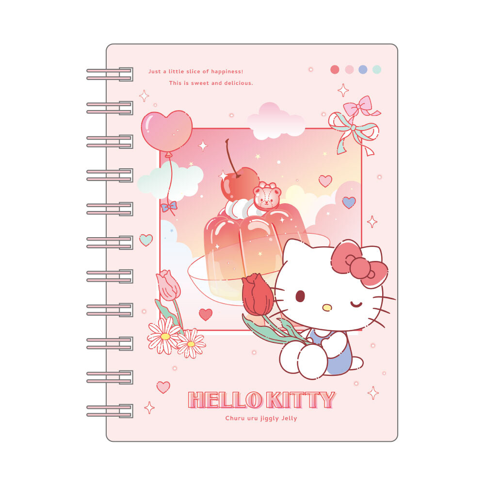 Hello Kitty Spiral Notebook Cute Kawaii Sanrio Journal- Lined Writing Notebook - product photo