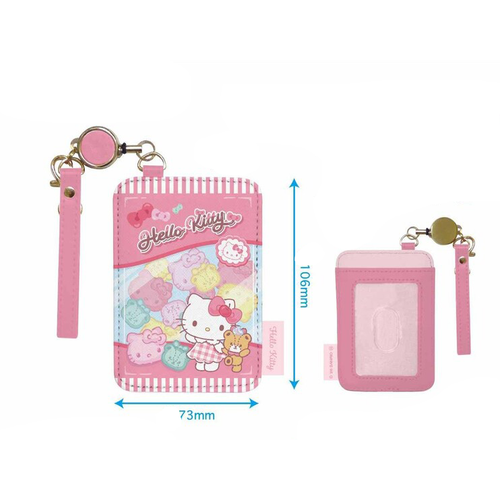 Hello Kitty Retractable Pass Holder Card Case with Reel - product photo