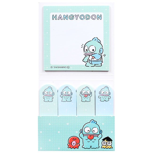 Sanrio Hangyodon sticky notes and index tabs set