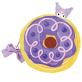 Kuromi Donut Plush Pouch - Sanrio Japan Coin Purse & Cosmetic Bag - product photo
