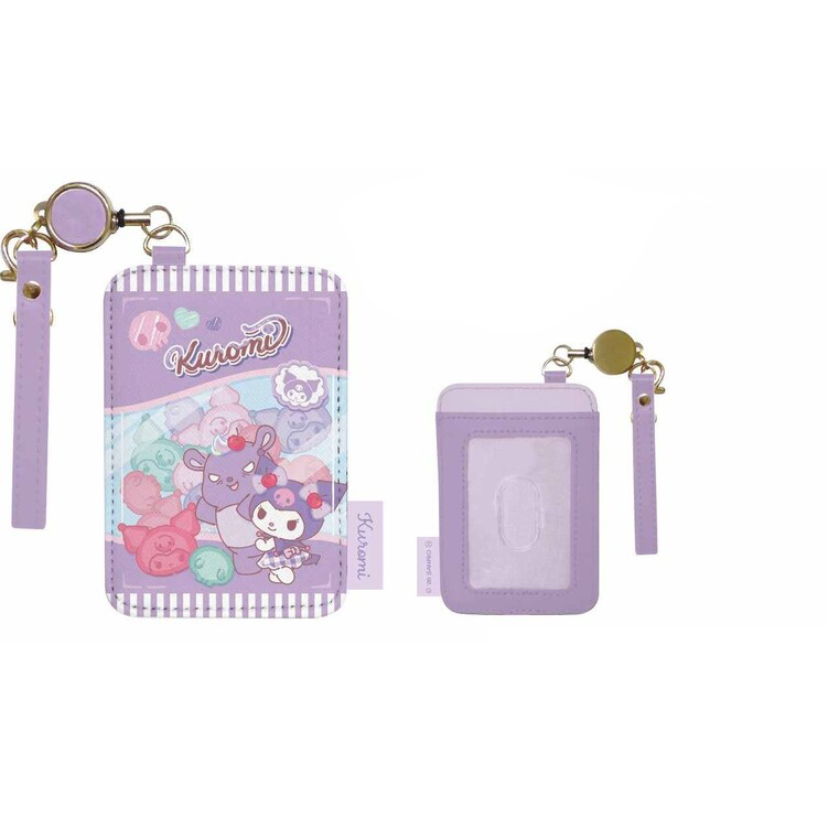 Kuromi Retractable Pass Holder Card Case with Reel - product photo