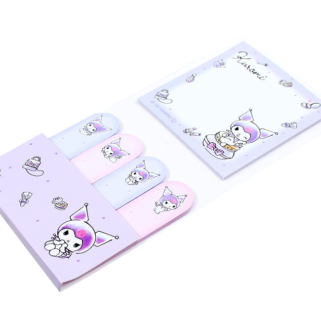 Sanrio Kuromi sticky notes and index tabs set, side view