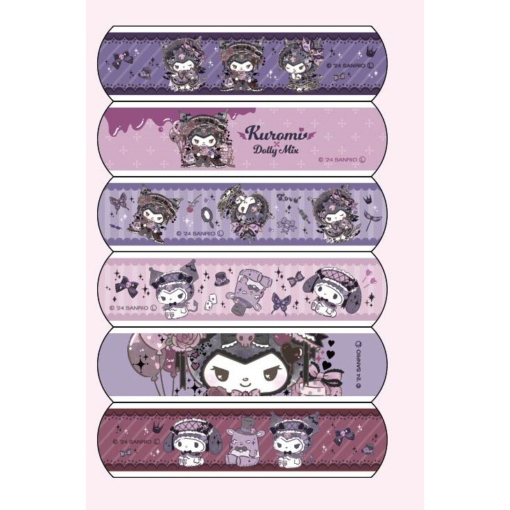 Santan Sanrio Kuromi Dolly Mix Adhesive Bandages - 18 Pieces - product image